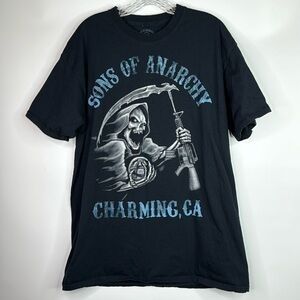 Sons Of Anarchy Grim Reaper Charming, CA Black Tshirt Size XL